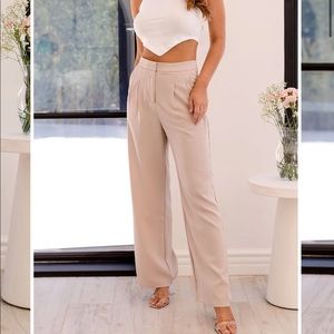 Wide Leg Pants in Taupe Size Small